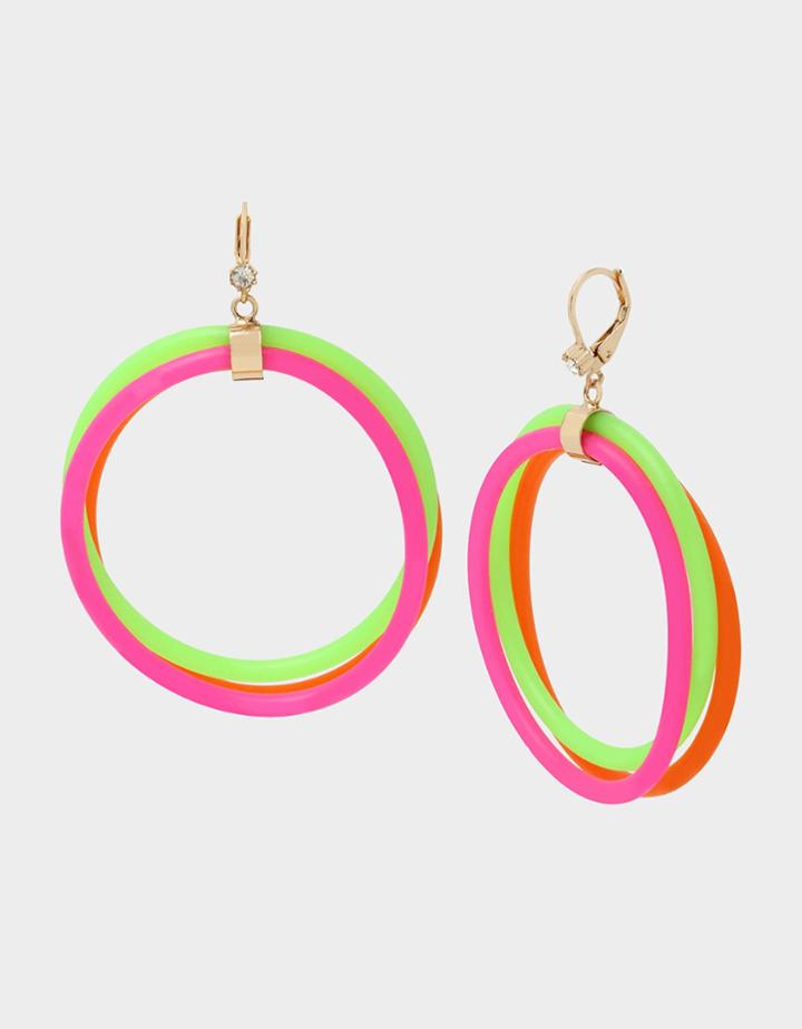 Betseyjohnson Nostalgic Pop Multi Hoops Multi