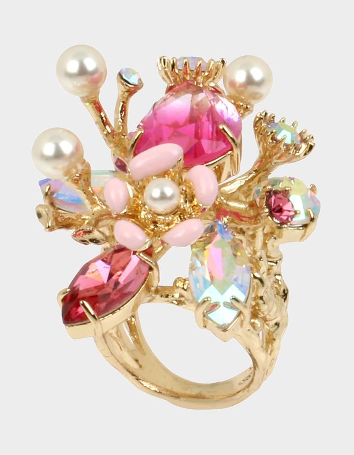 Betseyjohnson Surfmaid Cluster Ring Pink