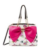 Steve Madden Welcome To The Big Bow Satchel Floral