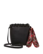Steve Madden Ruffles For Days Small Bucket Bag Black