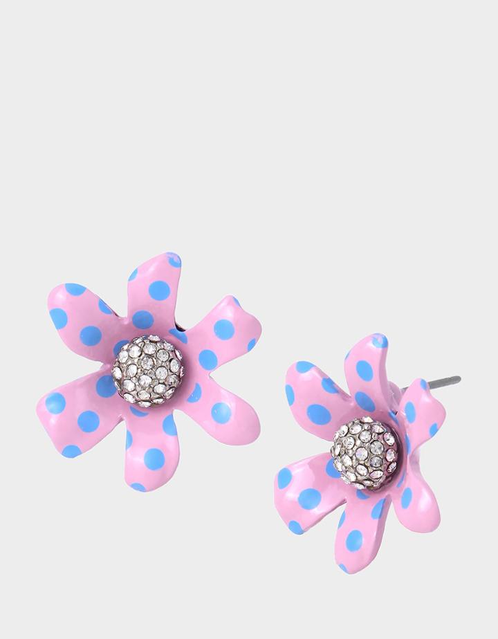 Betseyjohnson Enchanted Flower Studs Pink