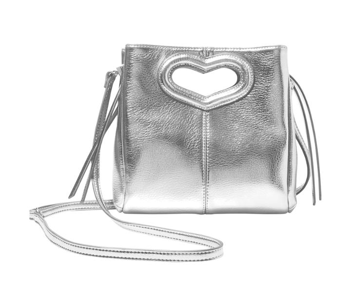 Betseyjohnson Heartstrings Crossbody Silver