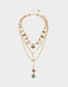 Betseyjohnson Tortifly Charm Frontal Necklace Multi