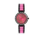 Betseyjohnson Blinged Out Enameled Watch Pink