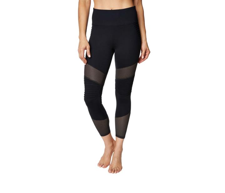 Betseyjohnson Pintuck And Mesh Panel Legging Black