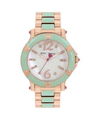 Steve Madden Blissful Mint Enamel Watch Mint Green