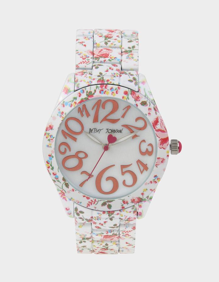 Betseyjohnson Allover Printed Watch White Multi