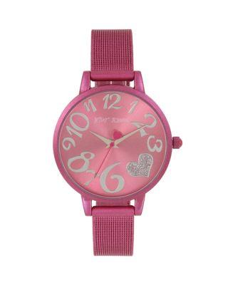 Steve Madden Color Time Pink Heart Watch Pink
