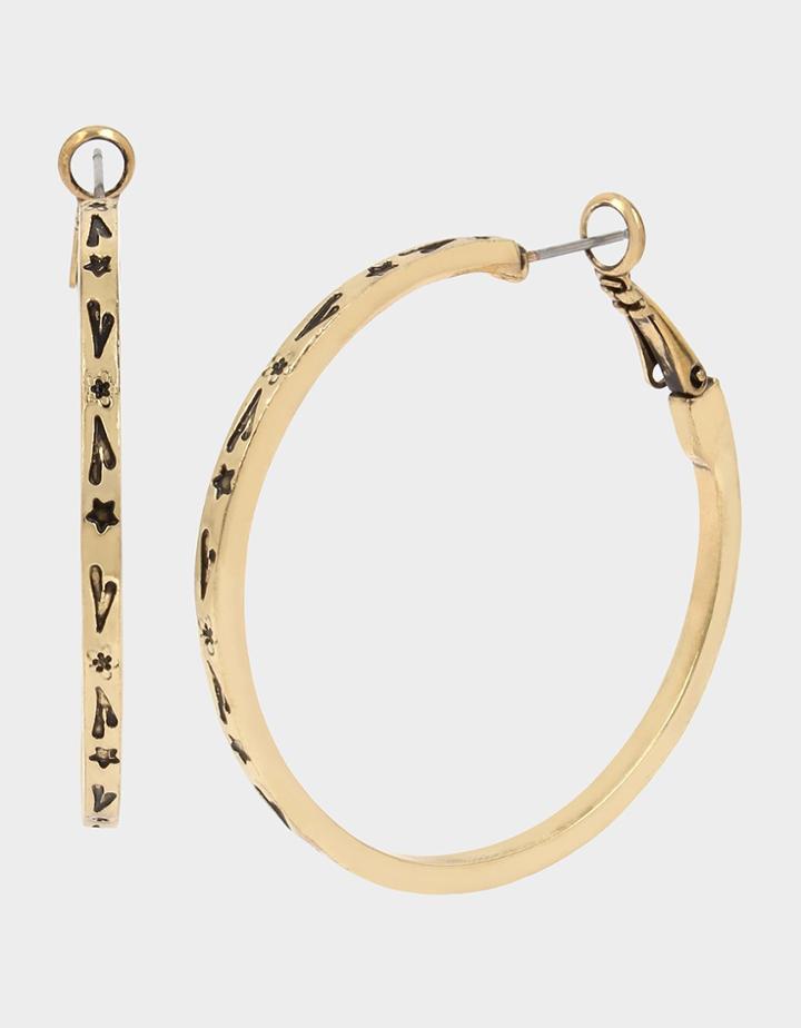 Betseyjohnson Rockin Riches Motif Hoops Gold