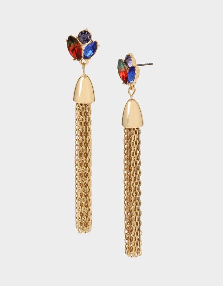 Betseyjohnson Shake It Off Tassel Earrings Multi
