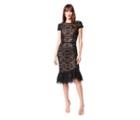 Betseyjohnson Catwalk Midi Dress With Ruffle Black