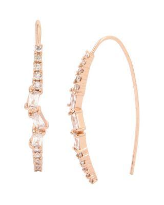Steve Madden Betsey Blue Bowtiful Stick Earrings Crystal