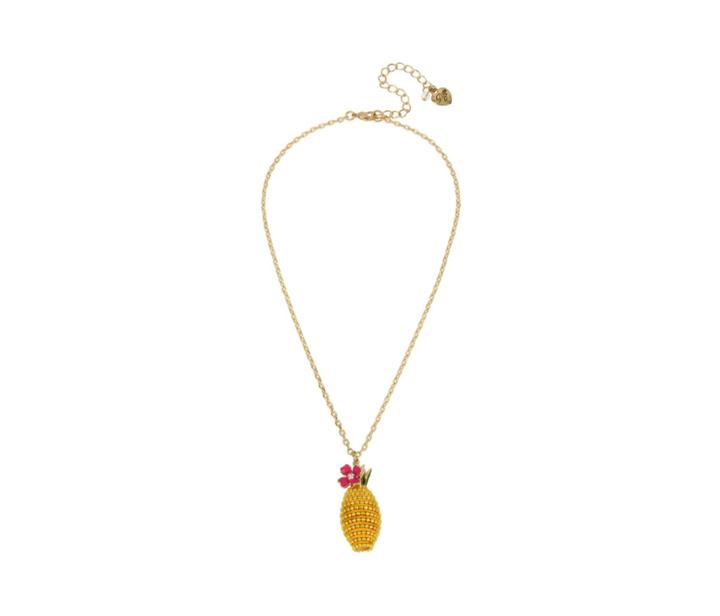 Betseyjohnson Paradise Lost Pineapple Pendant Yellow