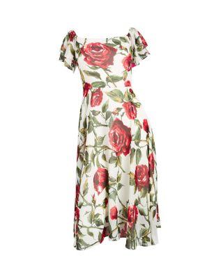 Steve Madden Rosey Day Off Or On Shoulder Dress Multi