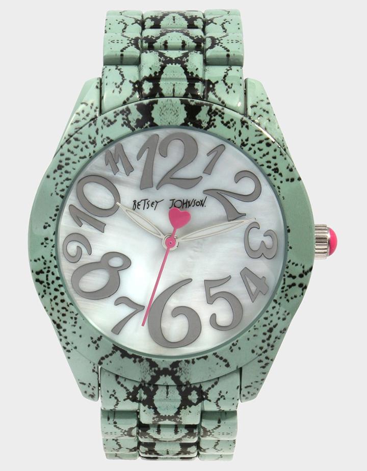 Betseyjohnson Slithering Around Watch Blue