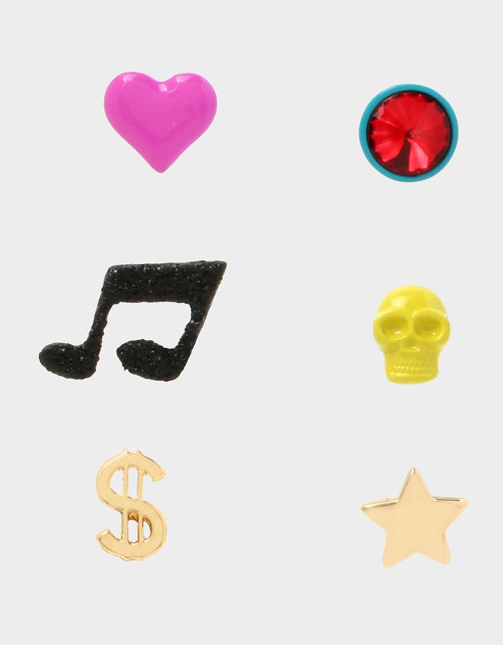Betseyjohnson Nostalgic Pop Stud Set Multi