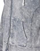 Steve Madden Bleach Wash Zip Up Hoodie Silver