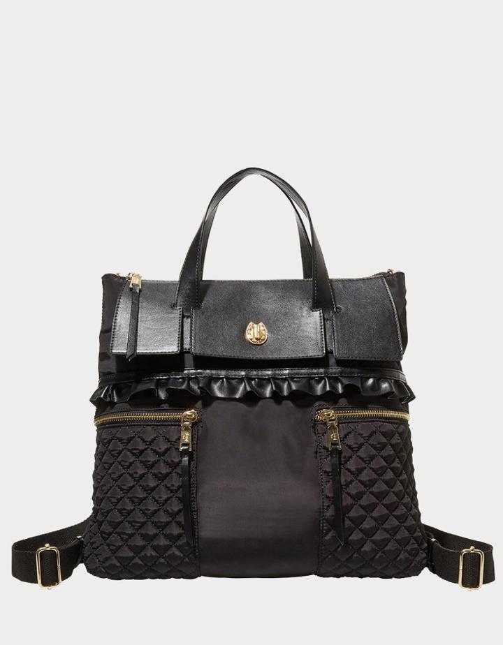 Betseyjohnson Ruffle Me Up Backpack Black
