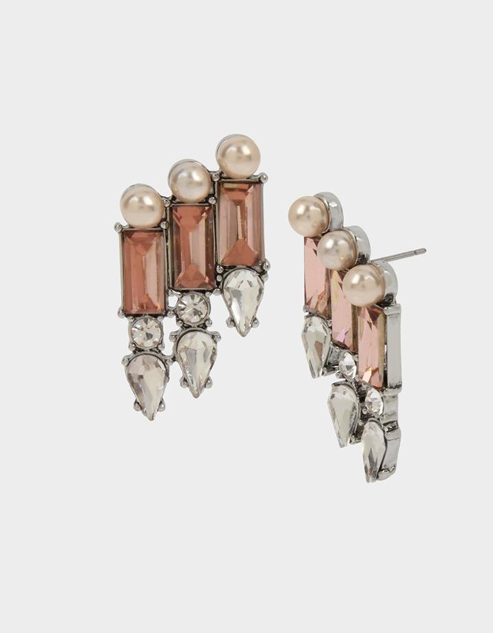 Betseyjohnson Get Your Wings Drama Stud Earrings Blush