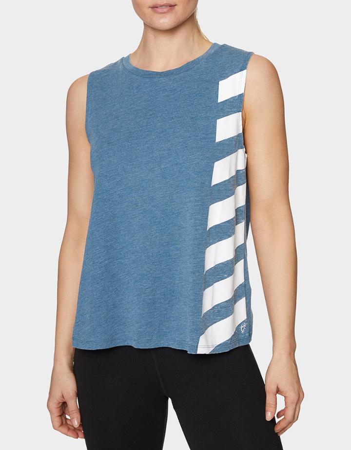 Betseyjohnson Side Stripe Muscle Swing Tank Blue