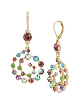 Steve Madden Betseys Funfetti Swirl Earrings Multi