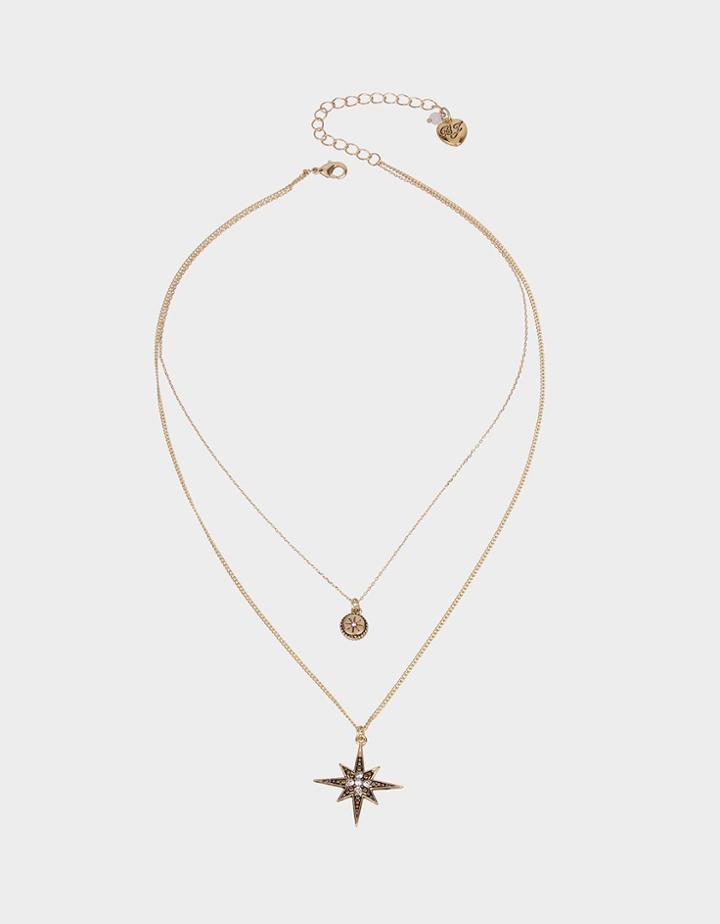 Betseyjohnson Celestial Star Short Pendant Crystal