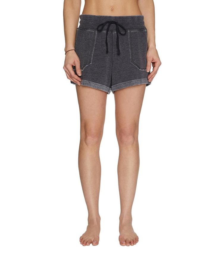 Betseyjohnson Distressed Roll Hem Short Black