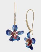 Betseyjohnson Welcome To The Jungle Orchid Hook Earrings Blue