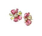 Betseyjohnson Paradise Lost Stone Petal Stud Earrings Pink