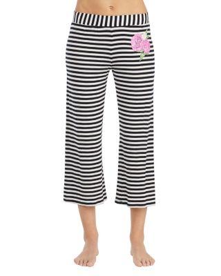 Steve Madden Flower Power Culotte Pant Black/white