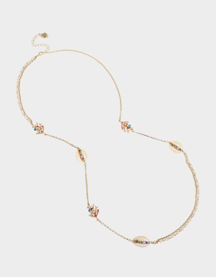 Betseyjohnson Festival Mermaid Shell Station Necklace Multi