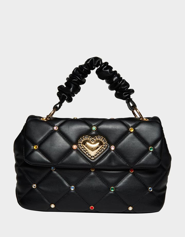 Betseyjohnson Scrunch And Shine Top Handle Bag Black