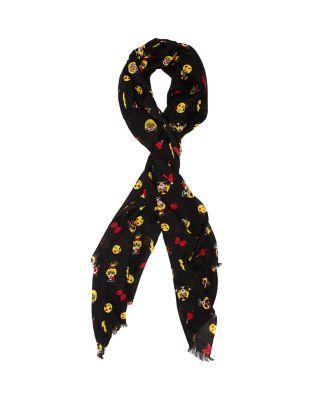 Steve Madden Betseys Emojis Scarf Black