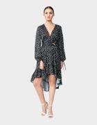 Betseyjohnson High Low Dress With Cherries Black-white