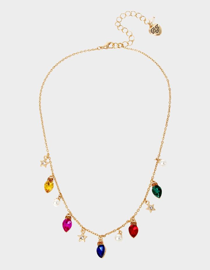 Betseyjohnson Holiday Whimsy Lights Necklace Multi