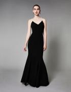 Betseyjohnson Pearl Plunge Dress Black