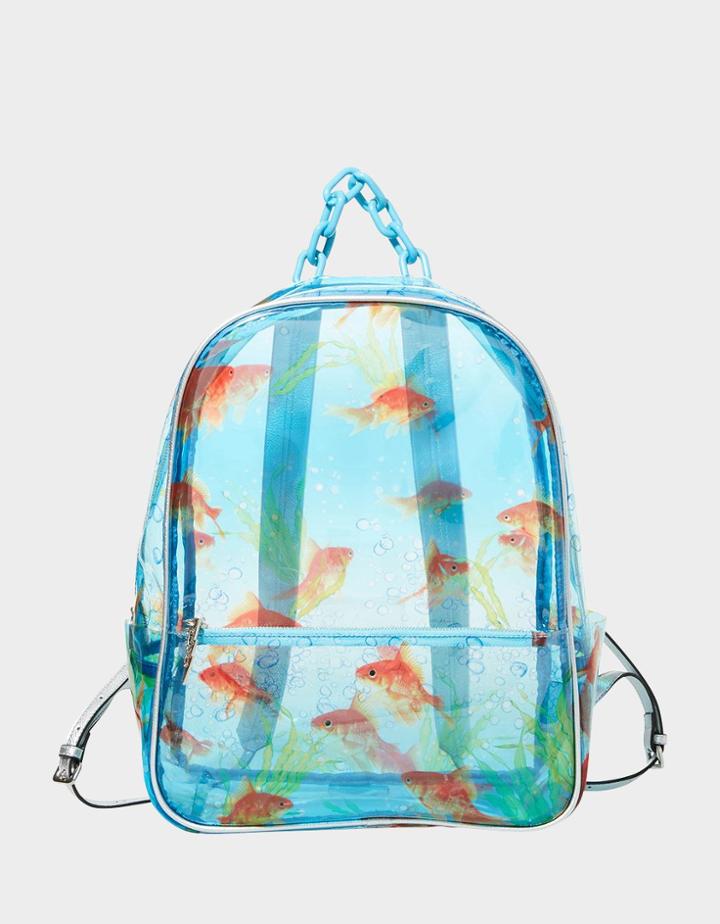 Betseyjohnson So-fish-tocated Large Backpack Clear