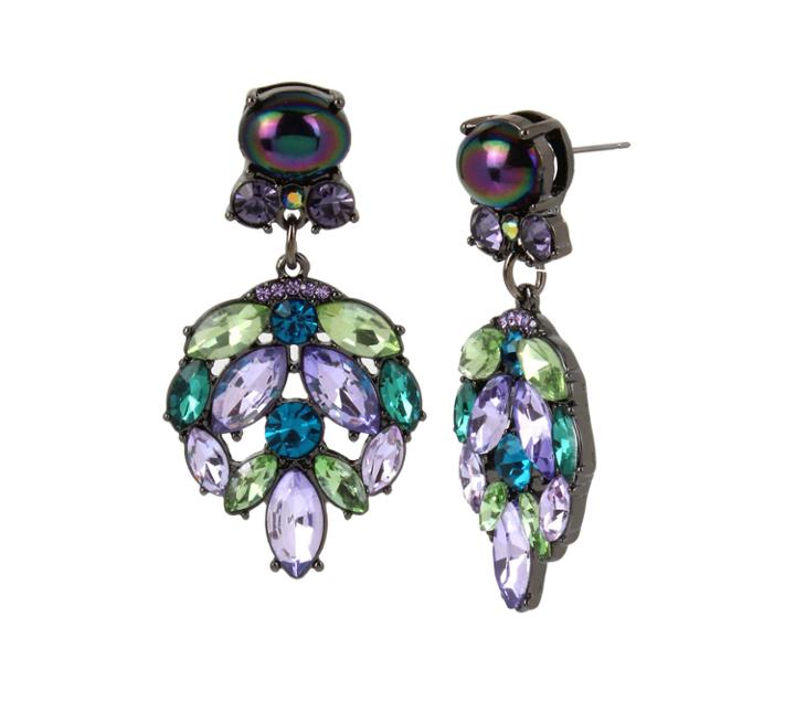 Betseyjohnson Shake It Off Stone Drop Earrings Multi
