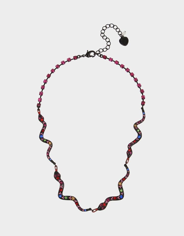 Betseyjohnson Betseyvilla Snake Frontal Necklace Multi