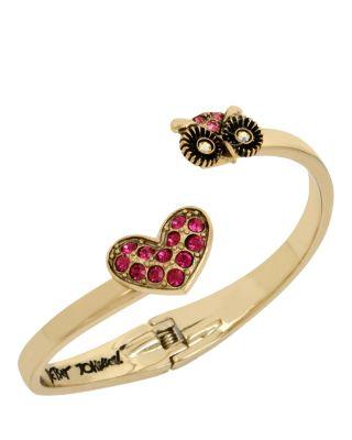 Steve Madden Mini Critters Owl Bangle Pink