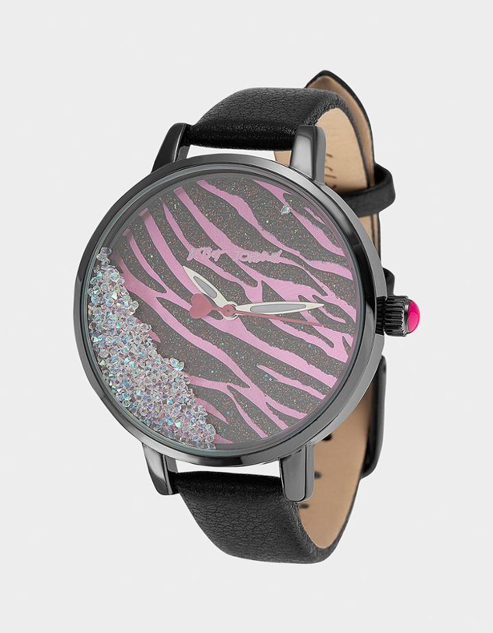 Betseyjohnson Betsey Time Zebra Watch Black
