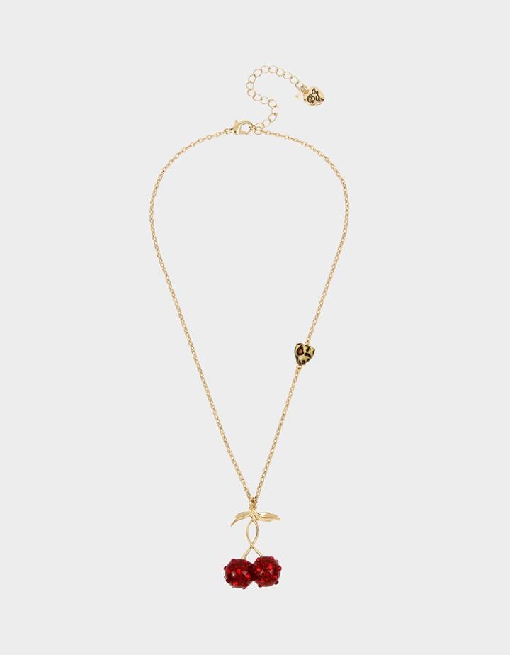 Betseyjohnson Retro Glam Cherries Necklace Red