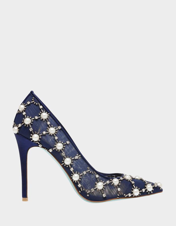 Betseyjohnson Sb-val Navy Satin