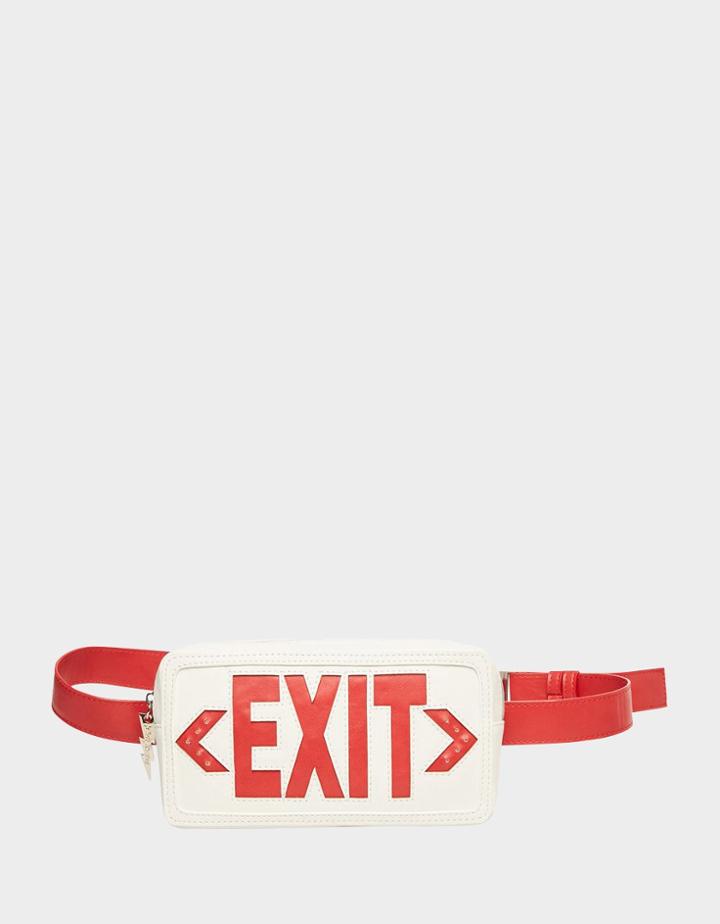 Betseyjohnson This Way Exit Belt Bag White