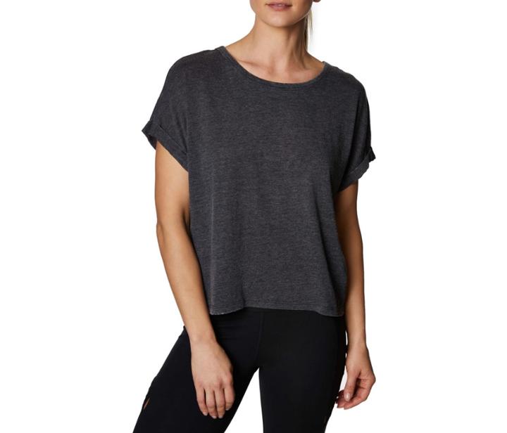 Betseyjohnson Lattice Back Cropped Tee Black