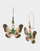 Betseyjohnson Betseys Daydream Butterfly Hook Earrings Multi