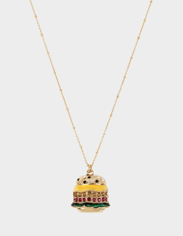 Betseyjohnson Snack Attack Burger Pendant Multi