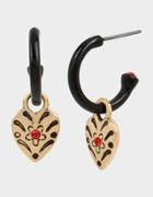 Betseyjohnson Rockin Riches Heart Drop Hoops Multi