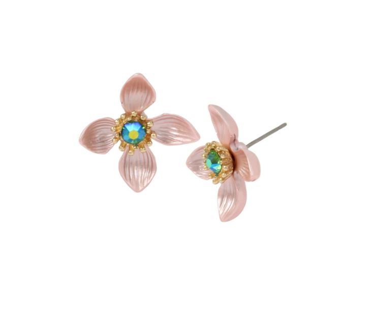 Betseyjohnson Paradise Lost Sweet Petals Stud Earrings Pink