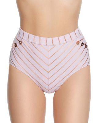 Steve Madden Shimmer Stripes High Waist Bottom Pink